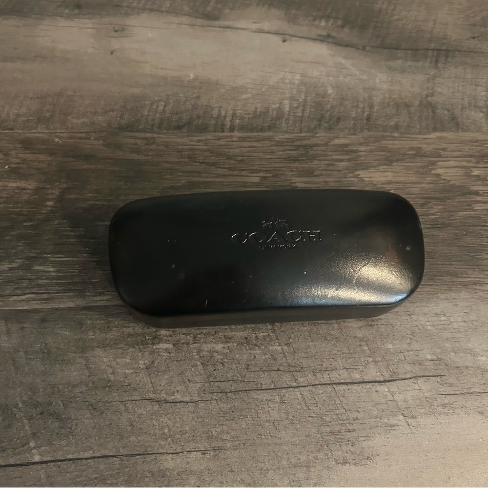 COACH Black Hard LARGE SUN GLASSES CASE Sunglasses Clamshell